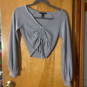FOREVER 21 Adjustable Knit Cropped Top Size Small